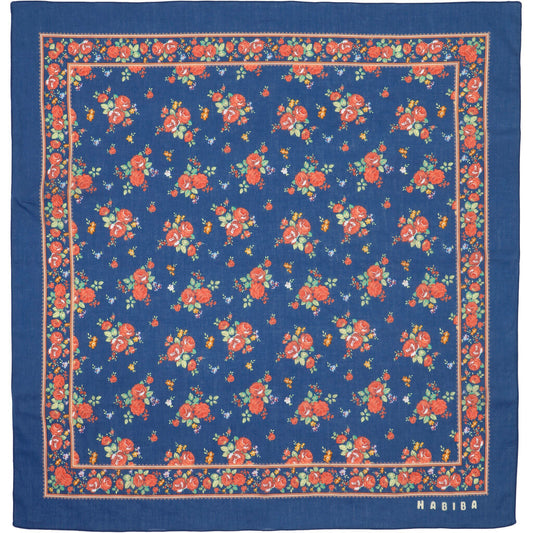 Rose Scarf (indigo)