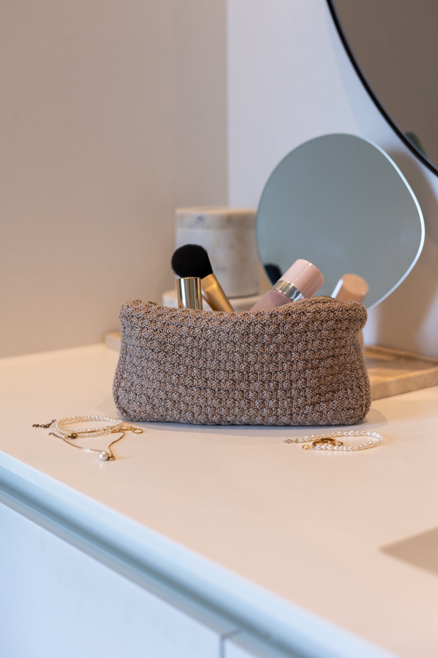 Knitted Clutch, Tiger Melange, By Lohn