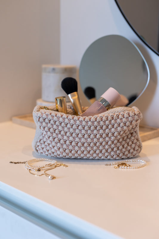 Knitted Clutch, Multi Rose, By Lohn