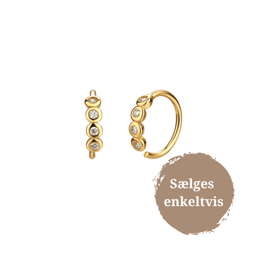 Crystal Hoops Small / Gold Plated