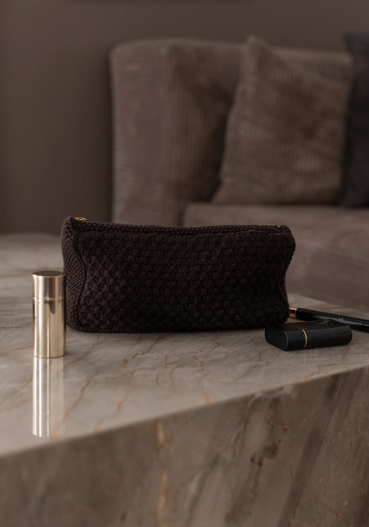 Knitted Clutch, Chocolate, By Lohn