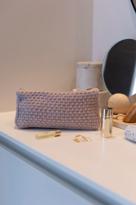 Knitted Clutch, Husted Violet, By Lohn