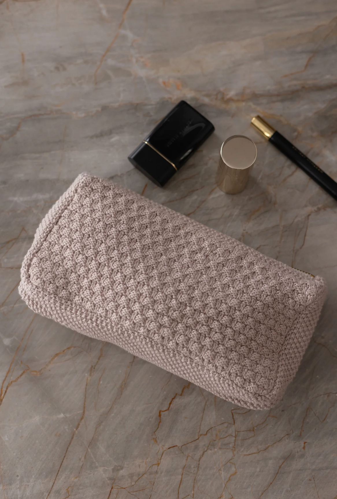 Knitted Clutch, Husted Violet, By Lohn