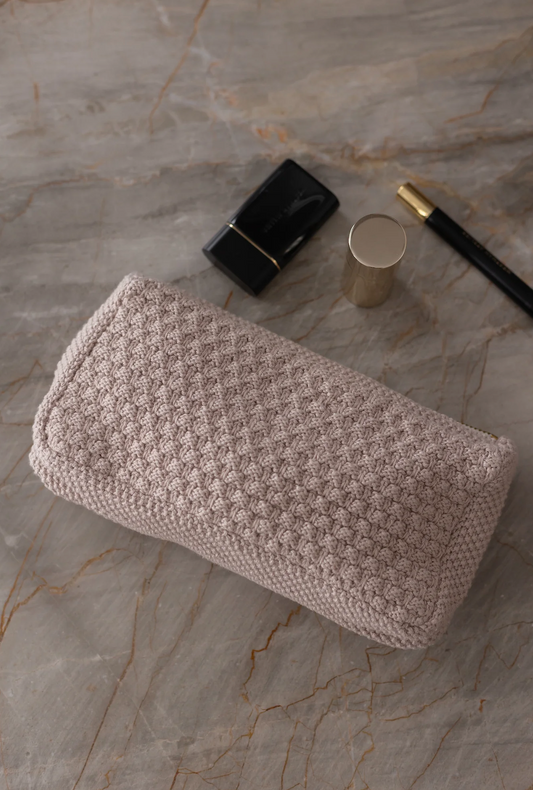 Knitted Clutch, Husted Violet, By Lohn