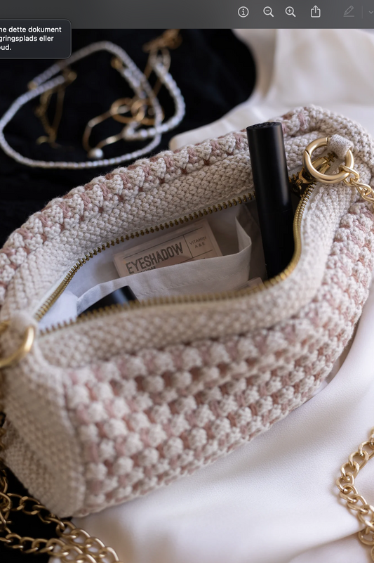 Knitted Clutch m/ kæde, Multi Rosa, By Lohn