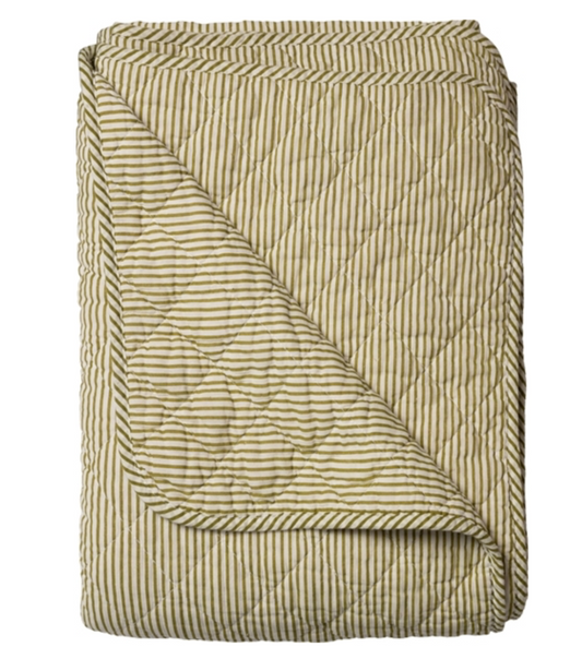 Quiltet plaid (140x180 cm) - Stribet Grøn