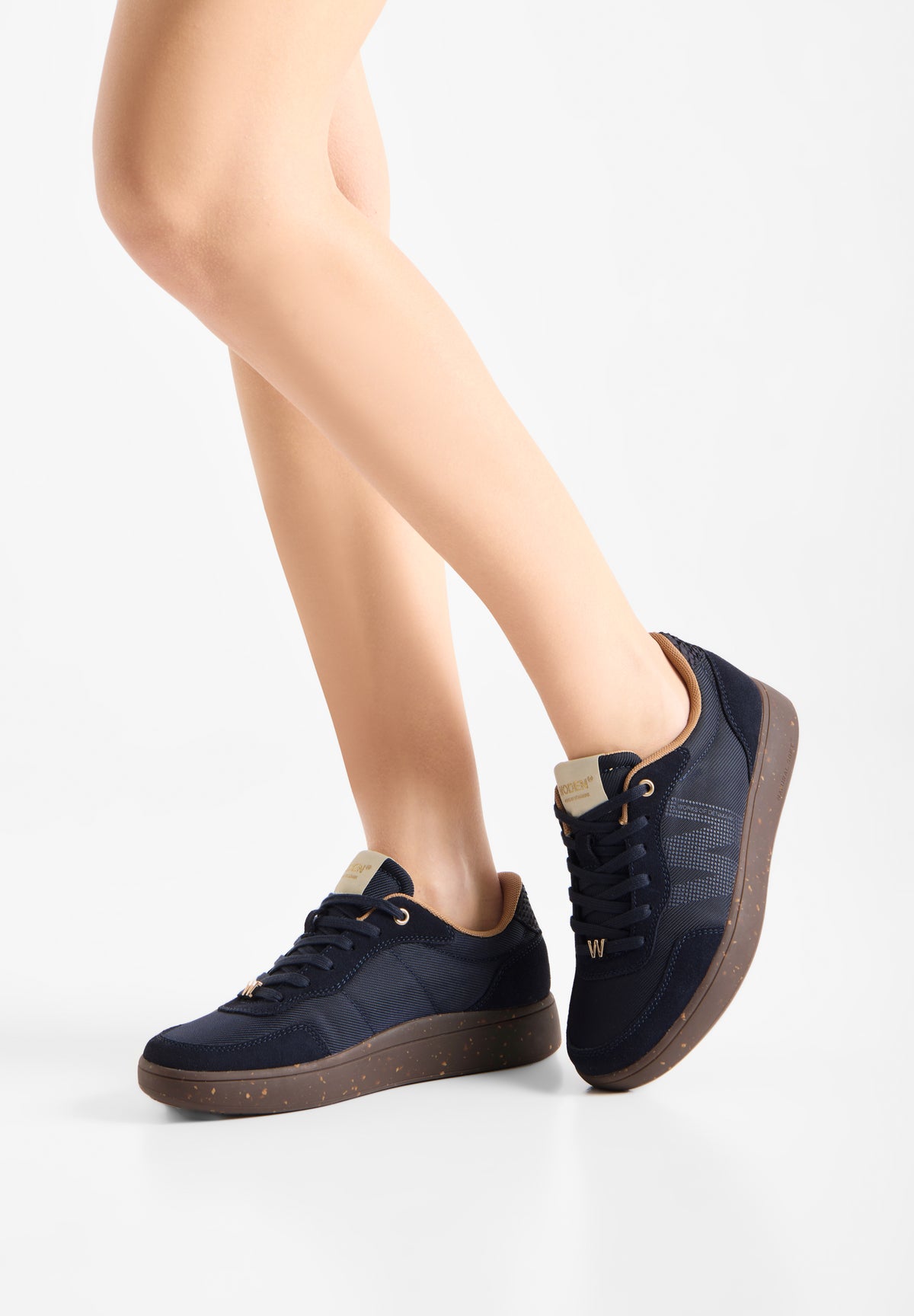 Line Sneakers, Dark Navy, Woden