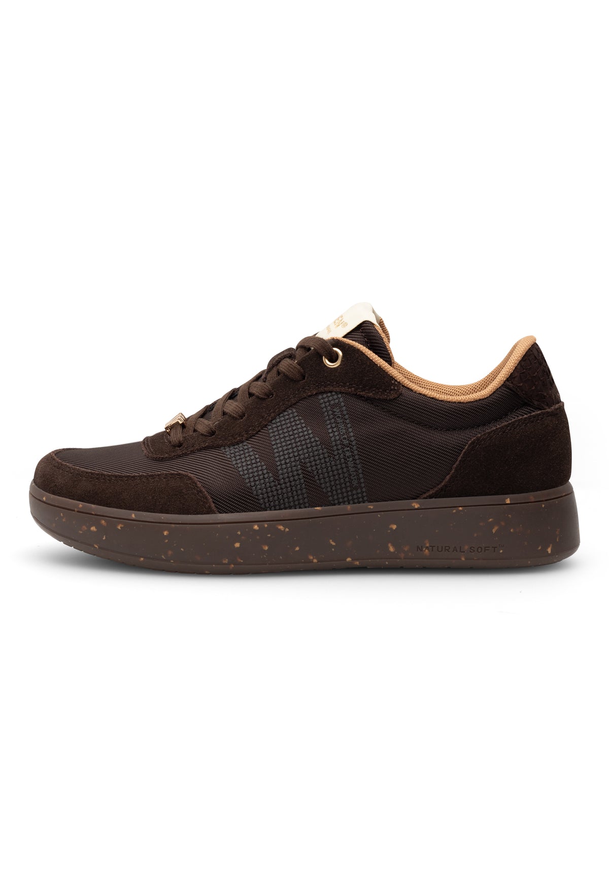 Line Sneakers, Chocolate, Woden