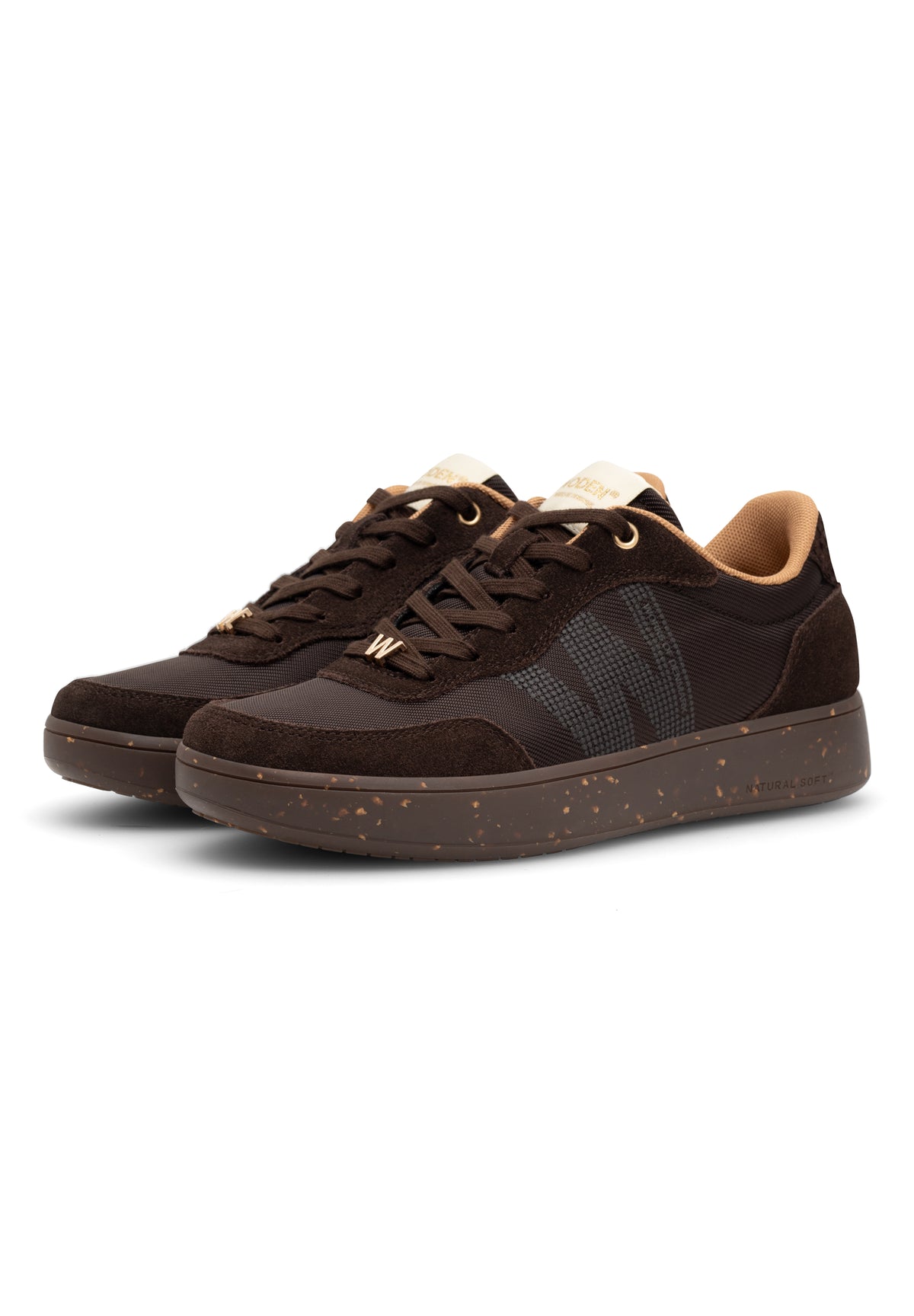 Line Sneakers, Chocolate, Woden