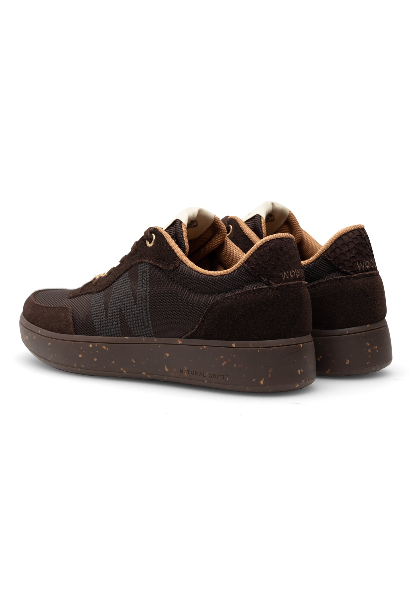Line Sneakers, Chocolate, Woden