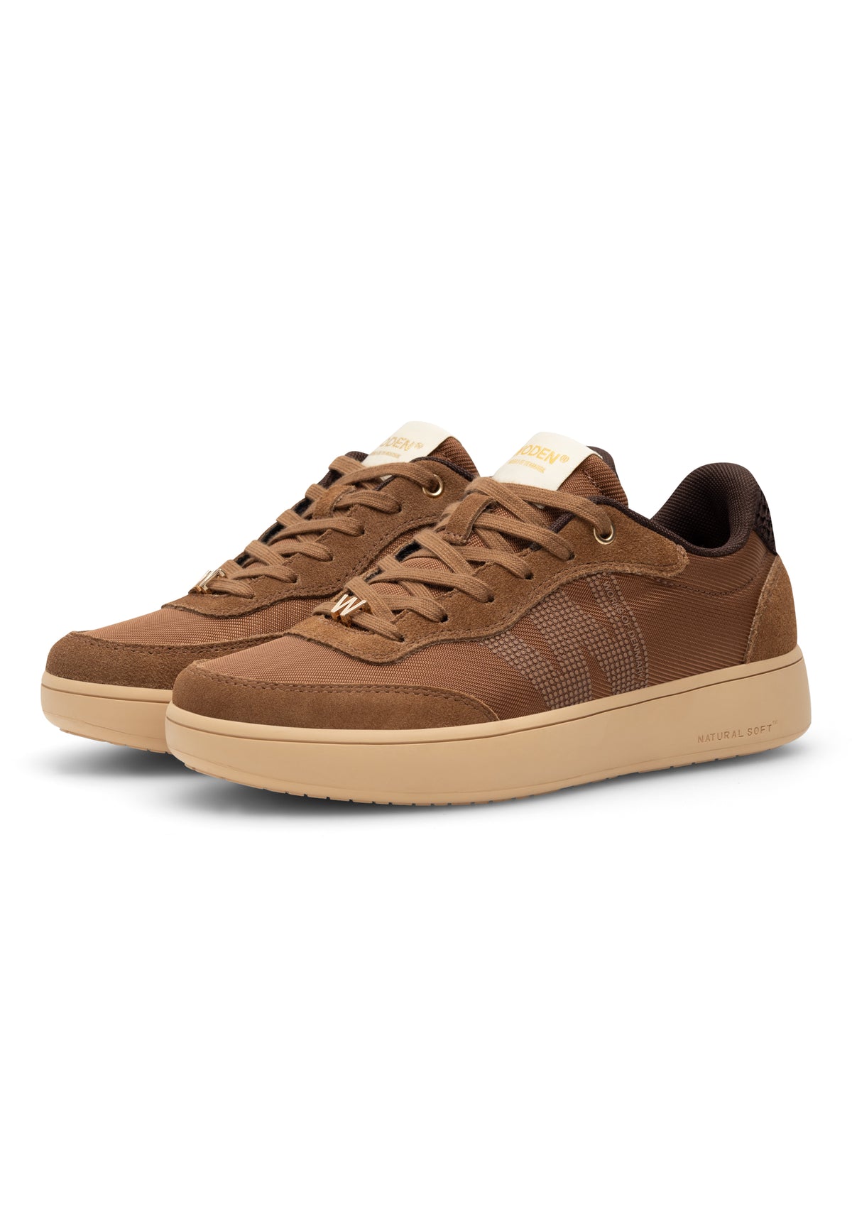 Line Sneakers, Caramel, Woden
