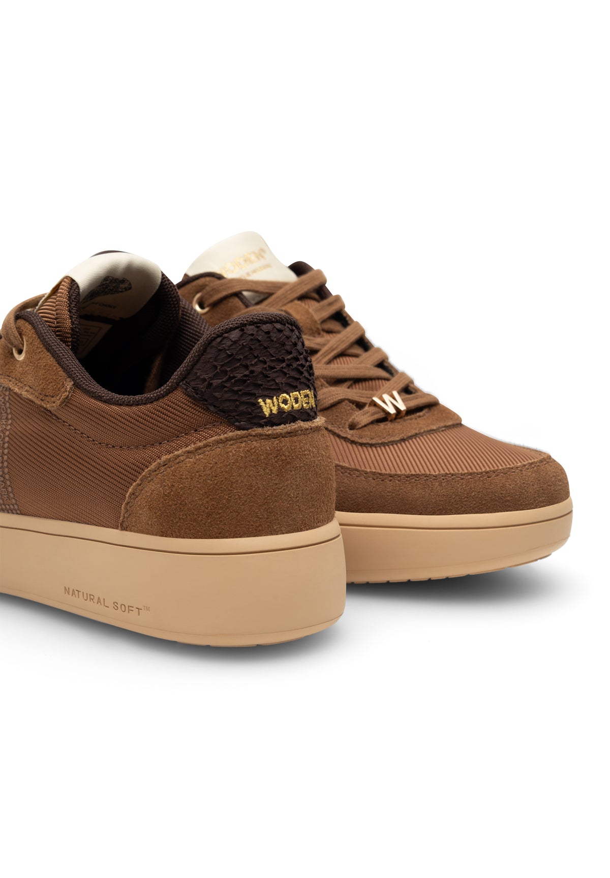Line Sneakers, Caramel, Woden