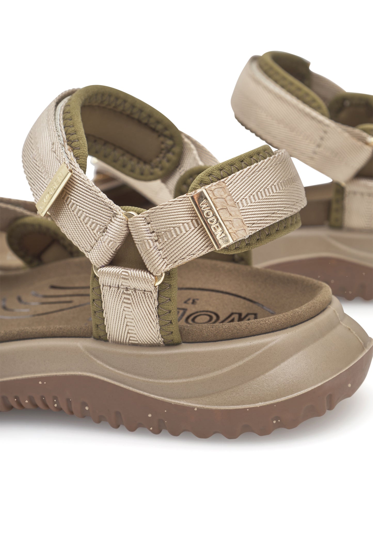 Solvej Sandal, Stone, Woden