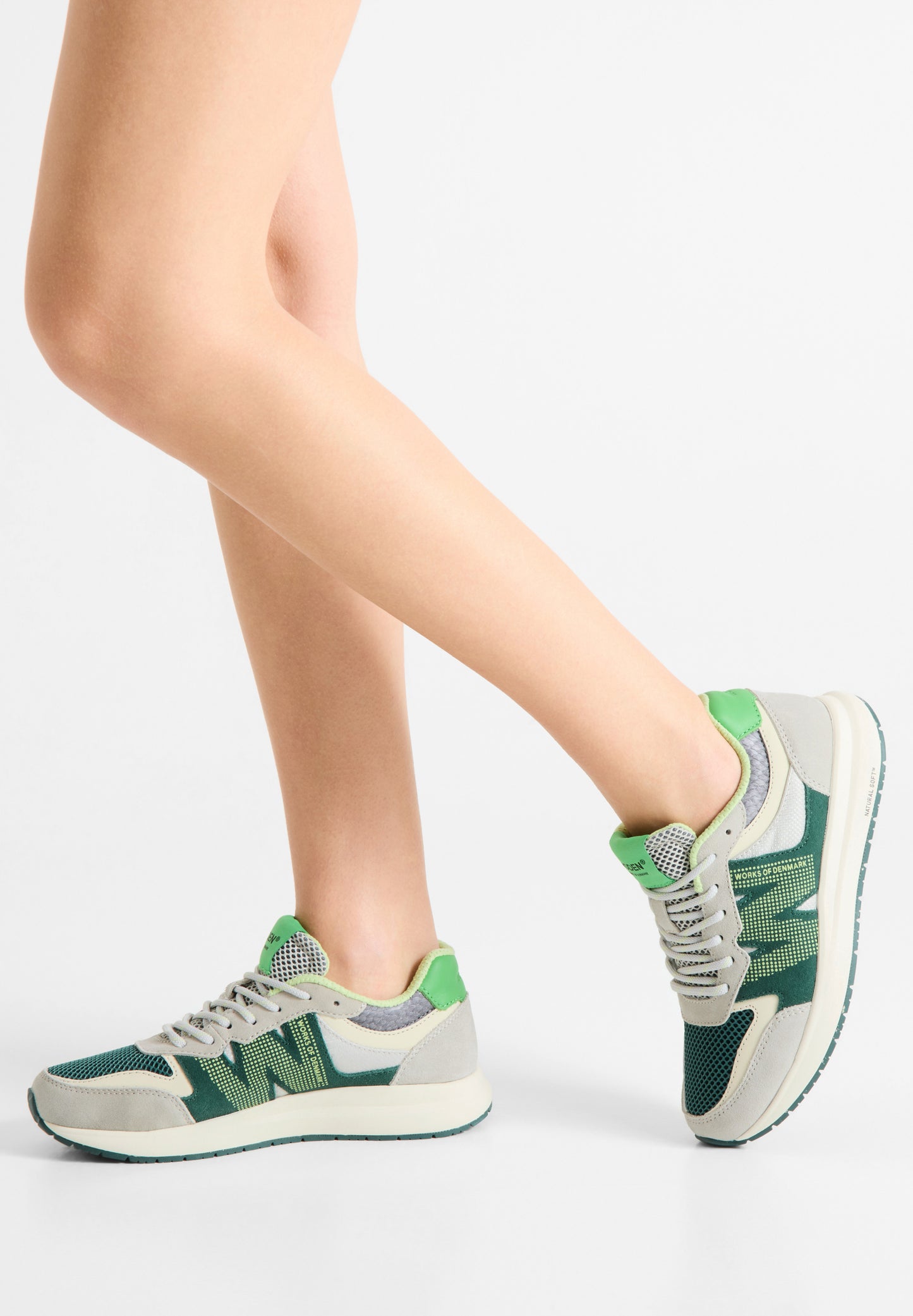 Rigmor Open Mesh Sneakers, Apple Green Multi, Woden
