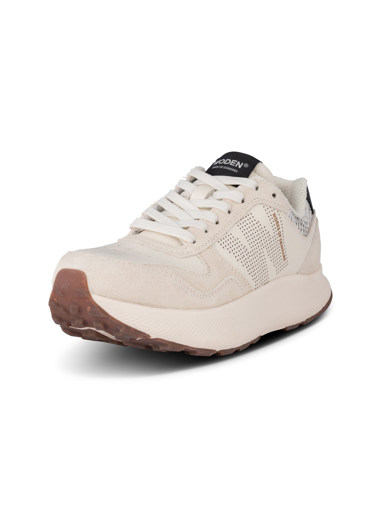 Mathilde Runner Leather, Blanc de Blanc, Woden