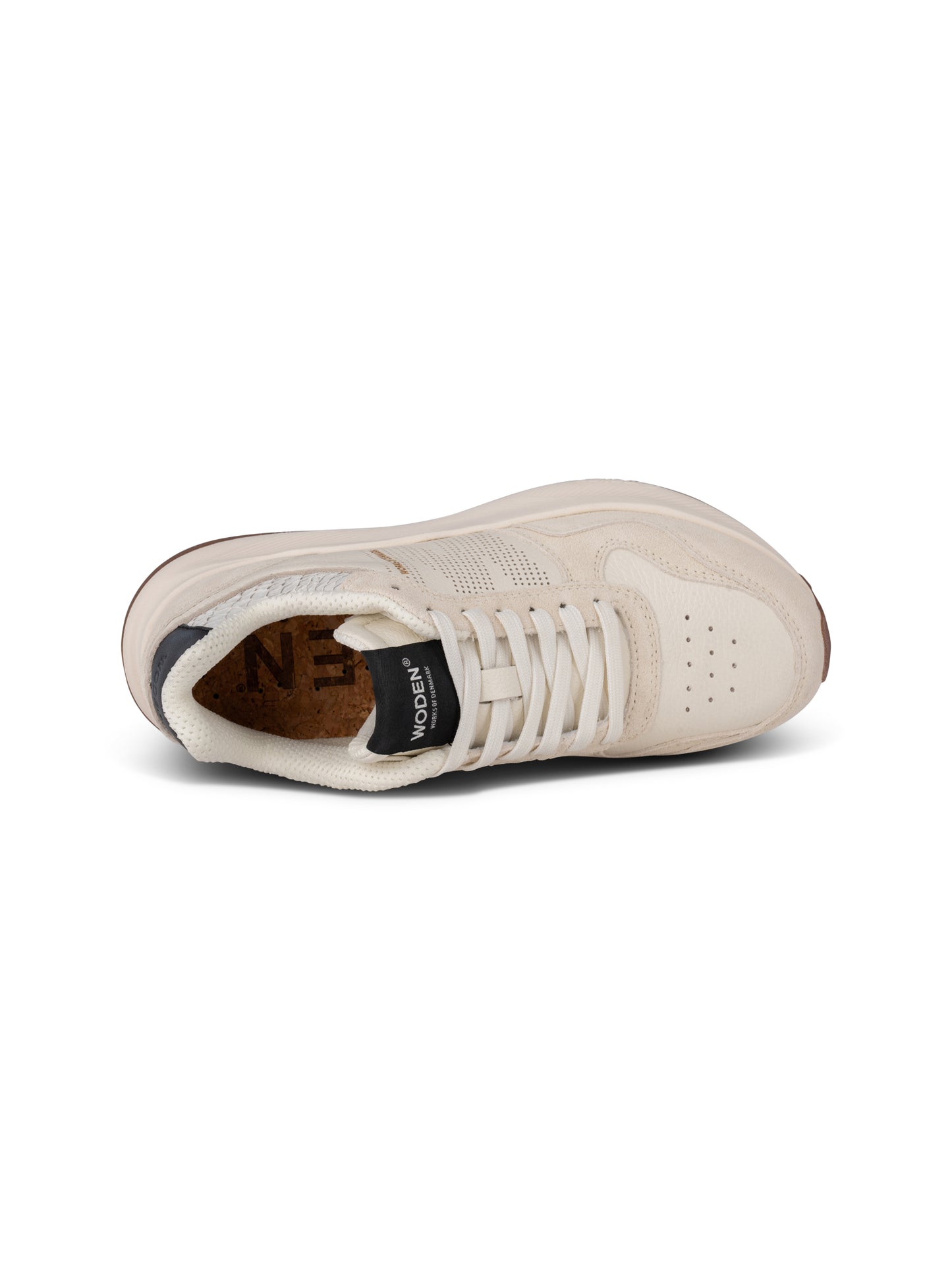 Mathilde Runner Leather, Blanc de Blanc, Woden