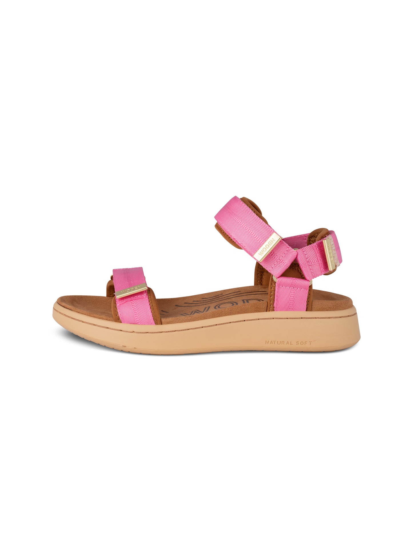 Line Sandal, Aurora Pink, Woden