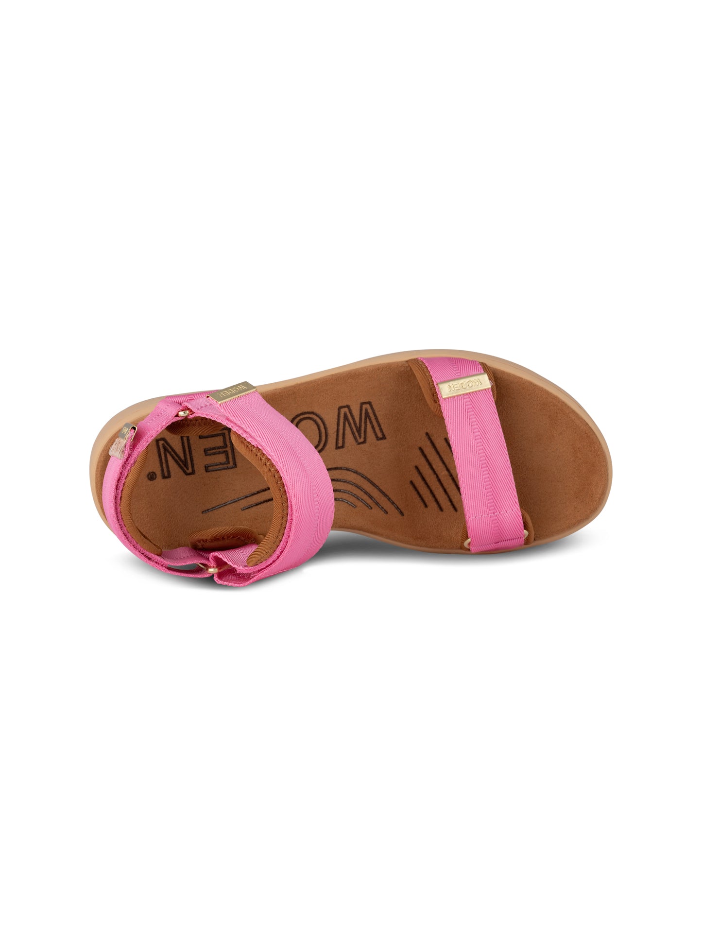 Line Sandal, Aurora Pink, Woden