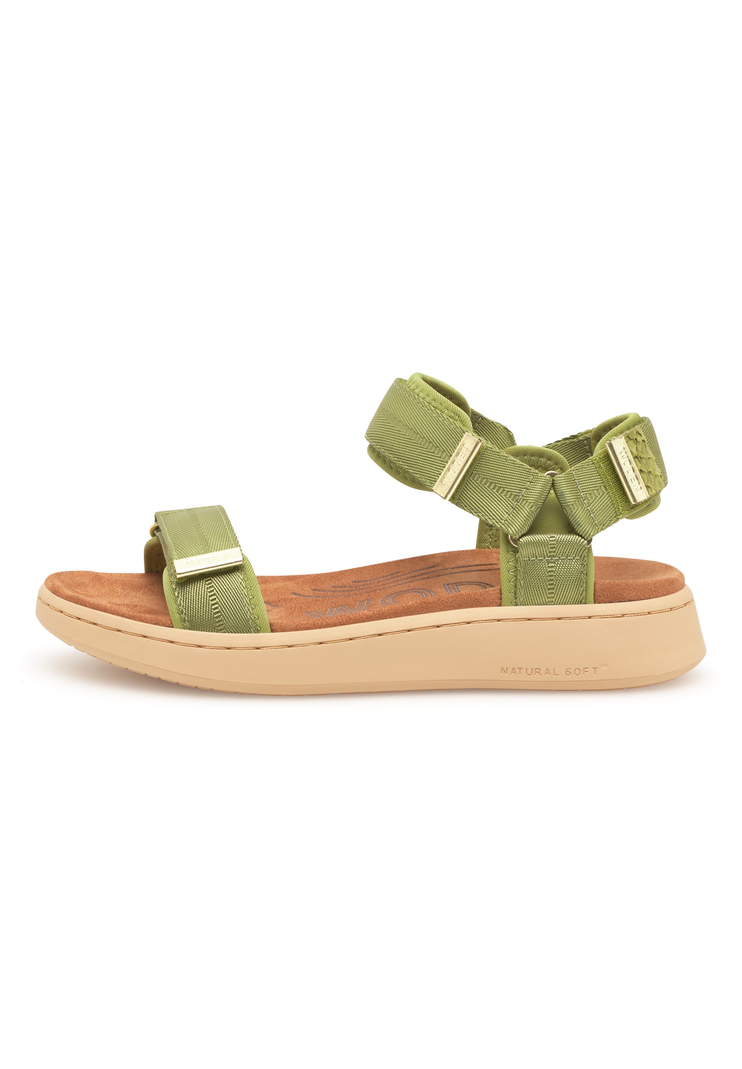 Line Sandal, Bambus Green, Woden