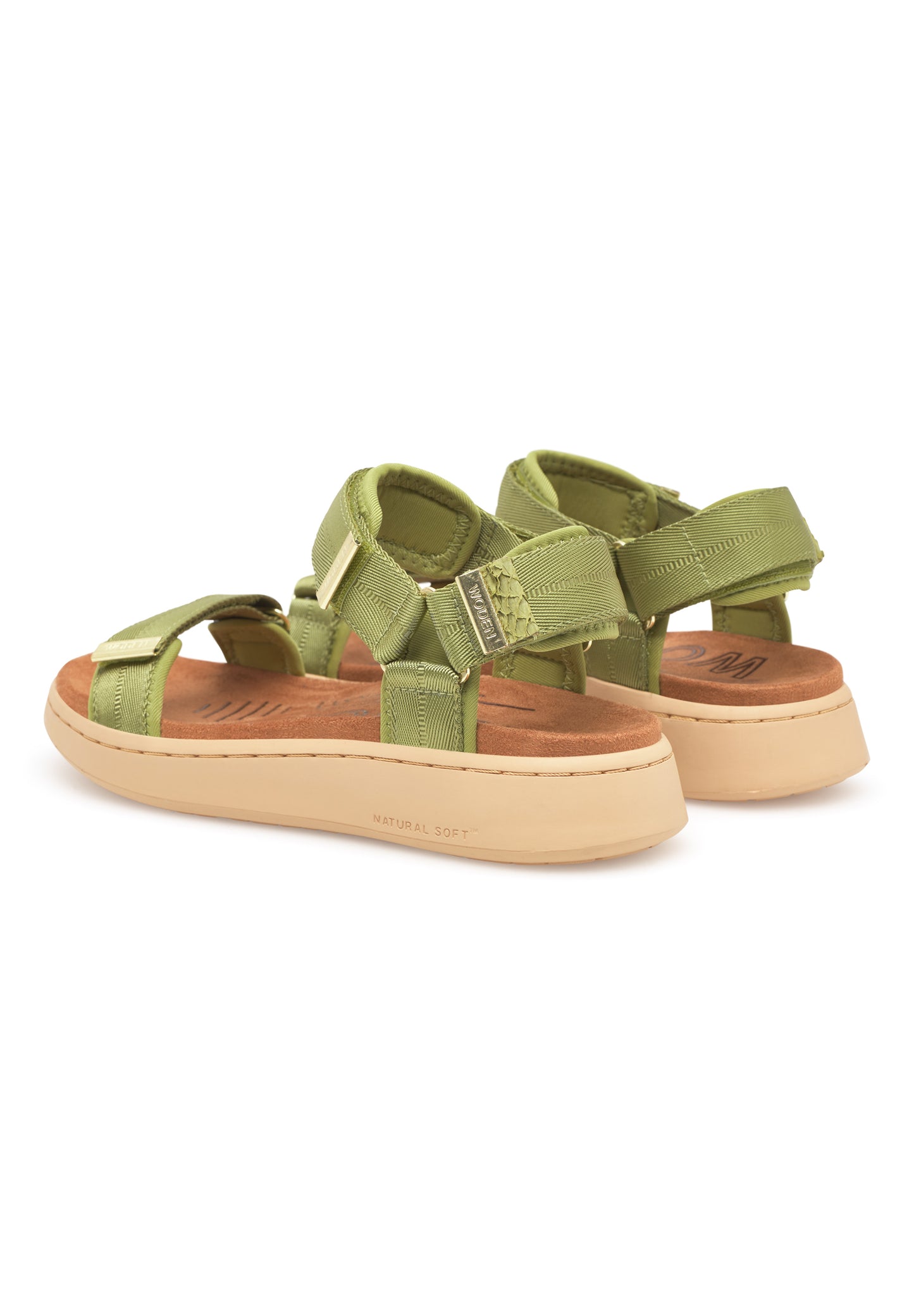 Line Sandal, Bambus Green, Woden