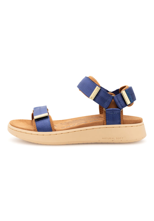 Line Sandal, Cobolt Blue, Woden