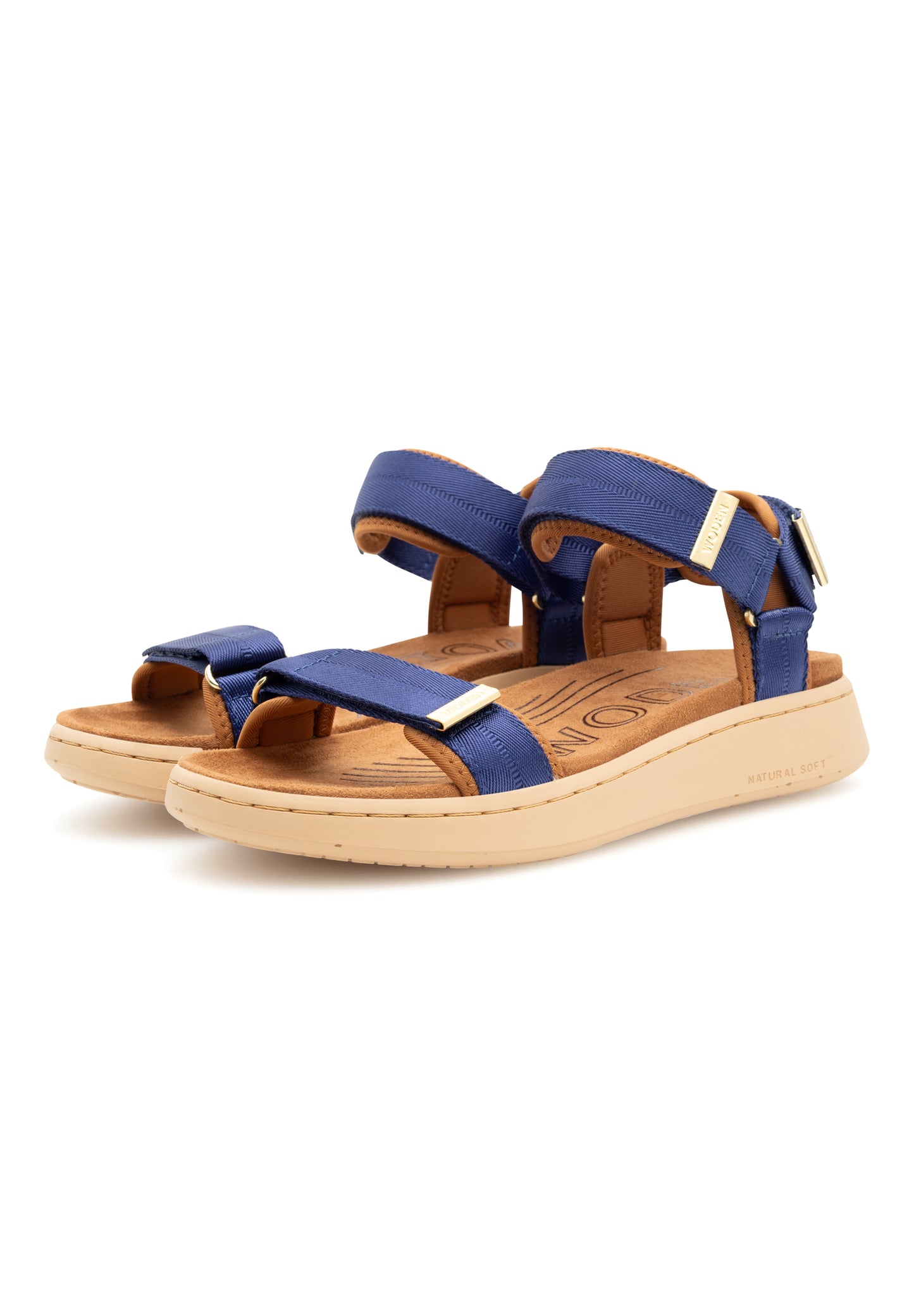 Line Sandal, Cobolt Blue, Woden