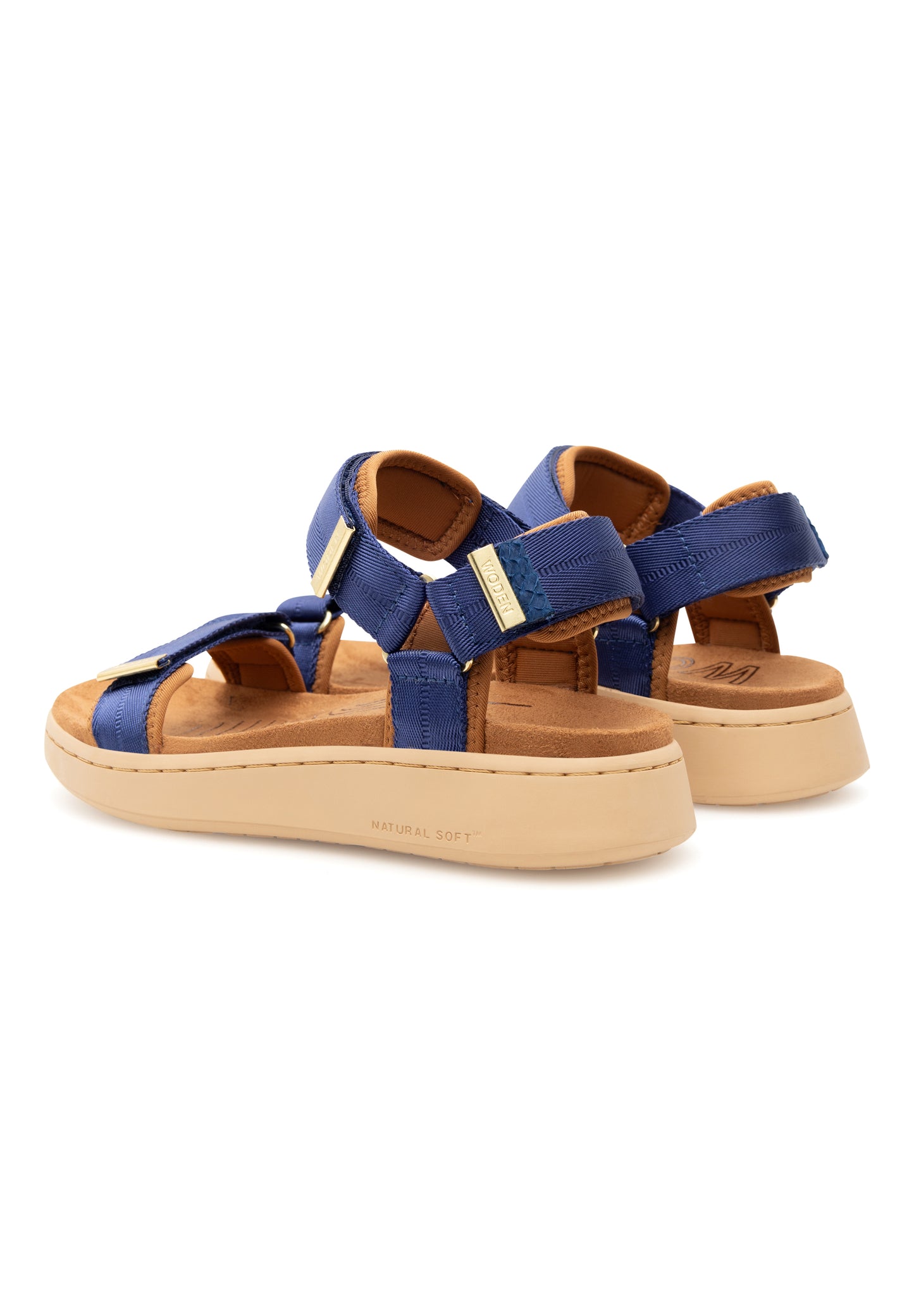 Line Sandal, Cobolt Blue, Woden