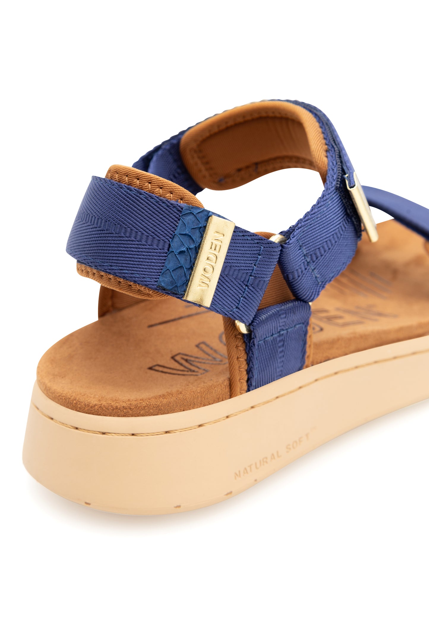 Line Sandal, Cobolt Blue, Woden