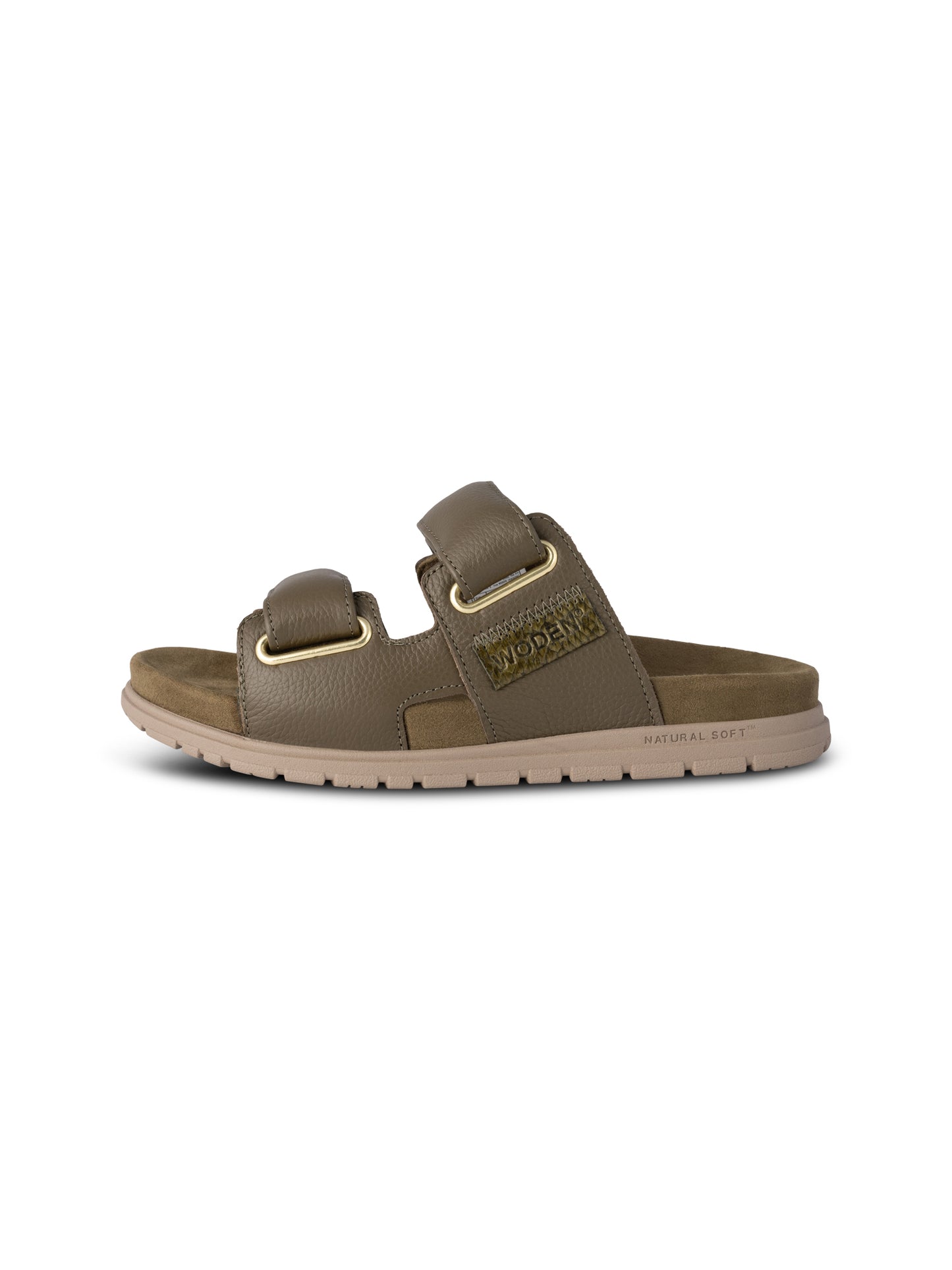 Lisa Leather Slippers (dark olive)