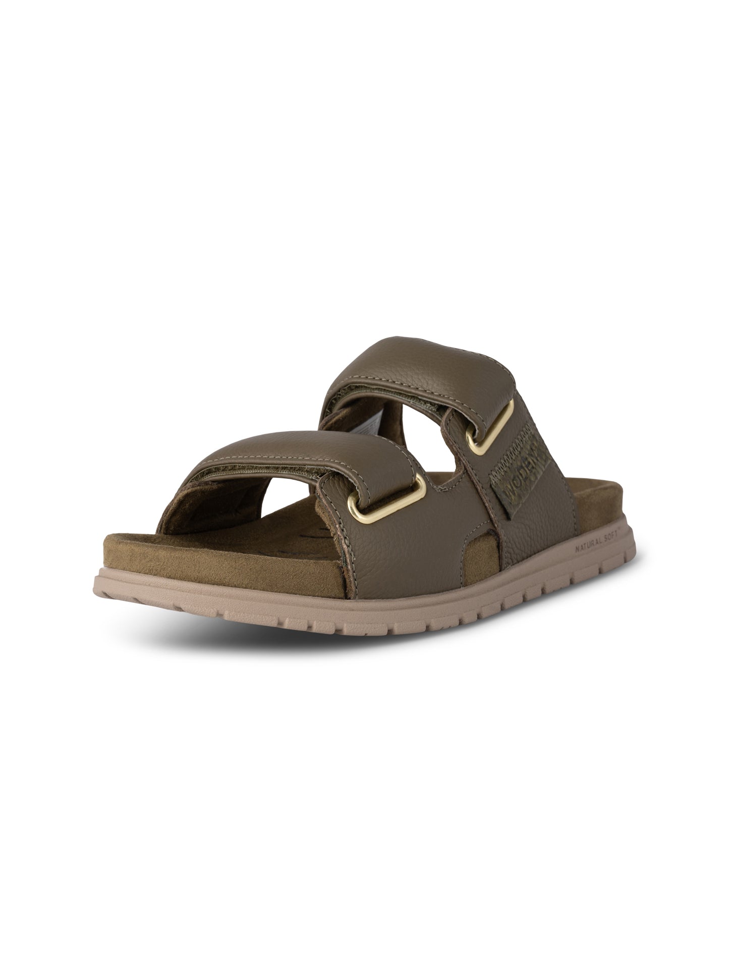 Lisa Leather Slippers (dark olive)