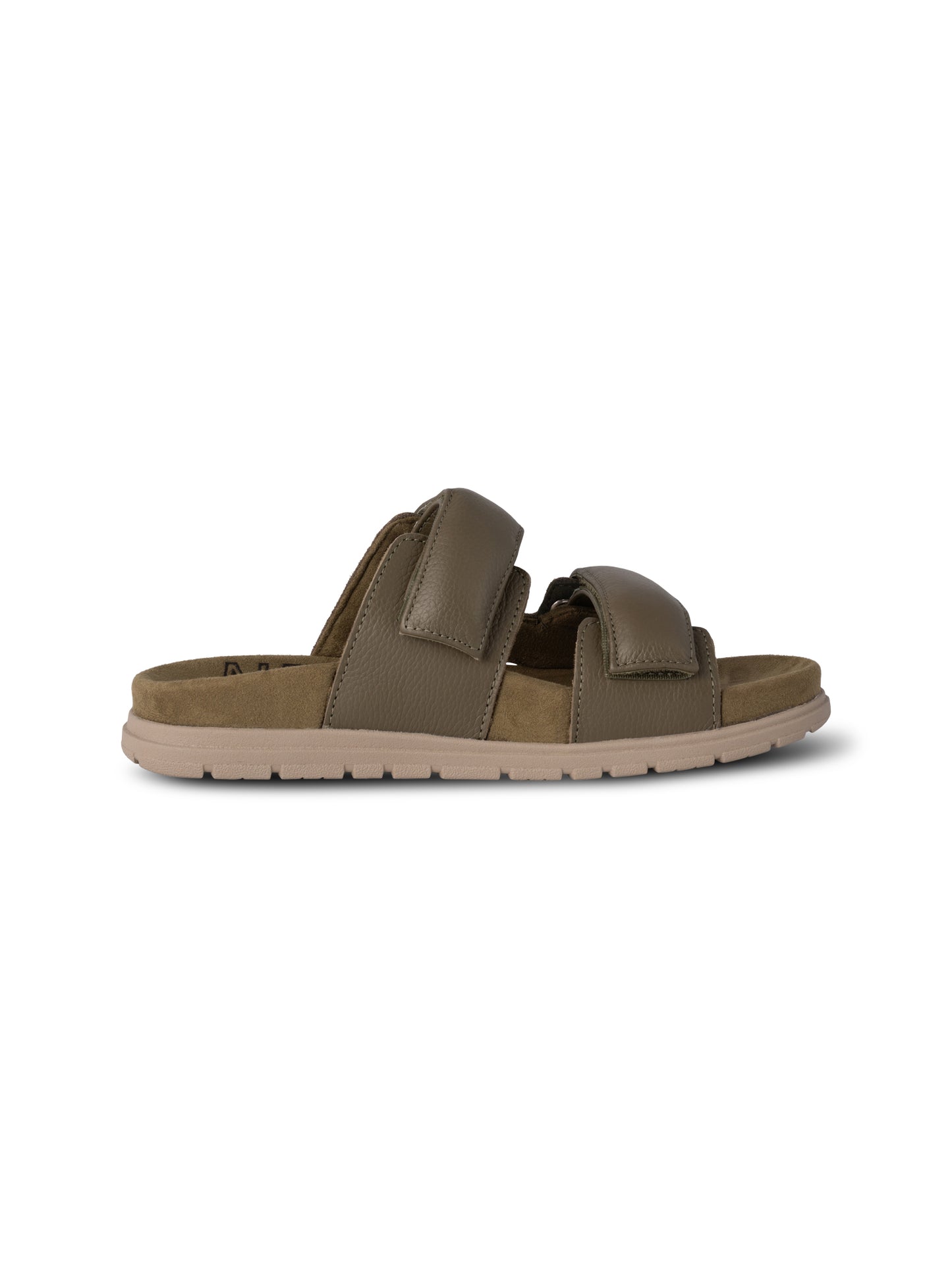 Lisa Leather Slippers (dark olive)