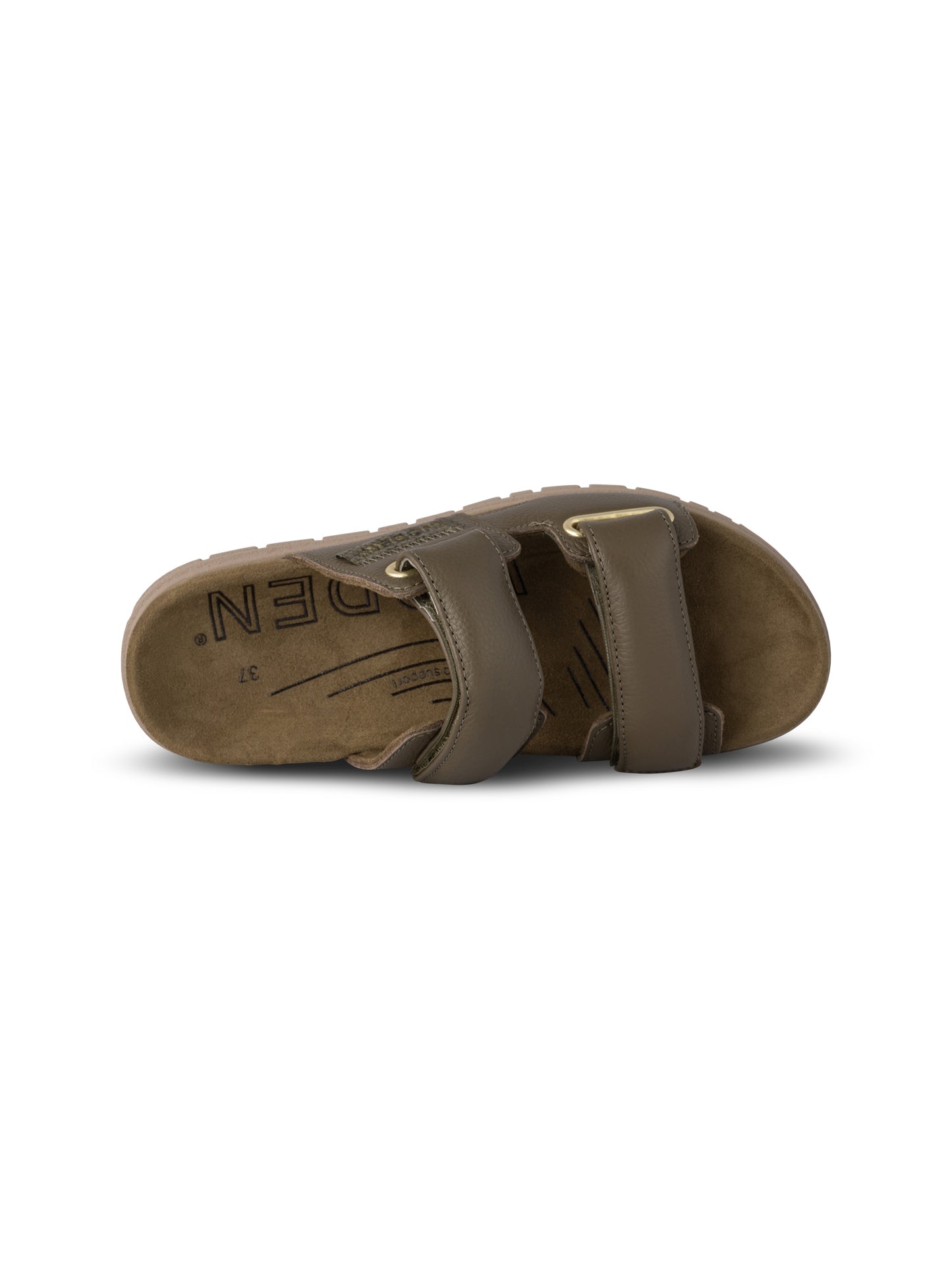 Lisa Leather Slippers (dark olive)