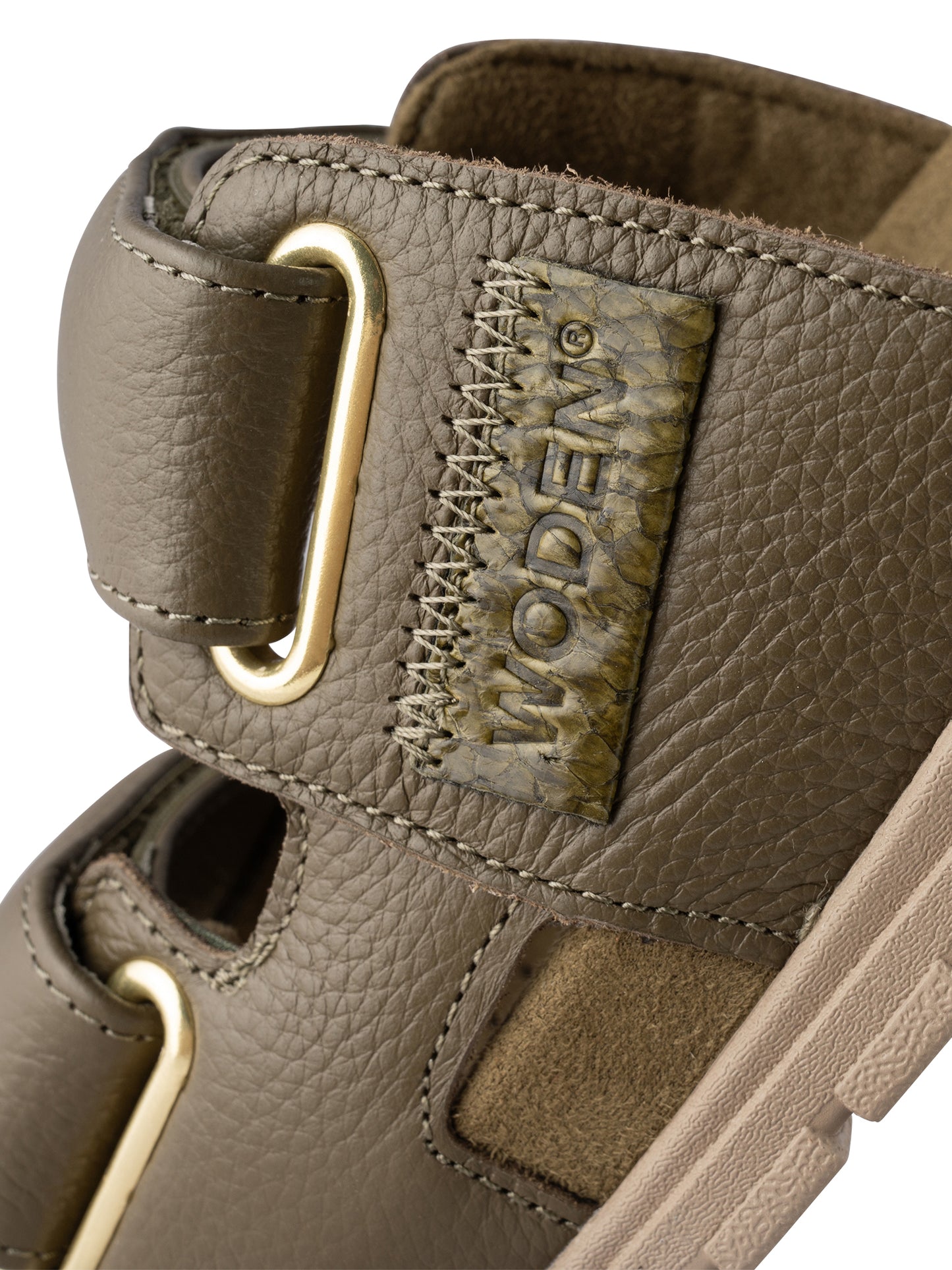 Lisa Leather Slippers (dark olive)