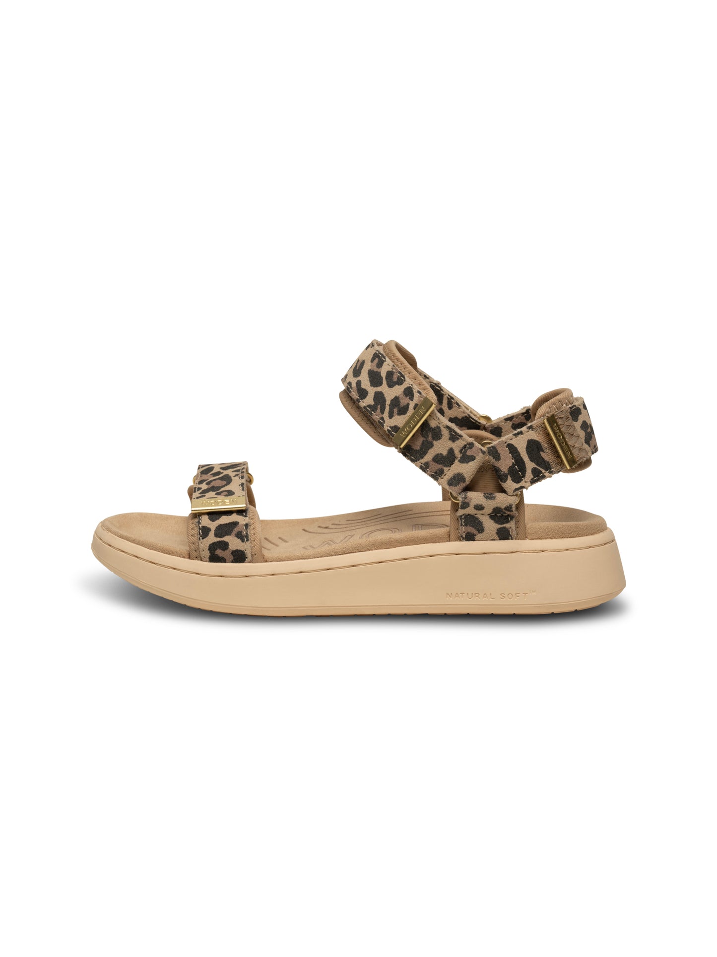 Line Sandal Suede Leopard