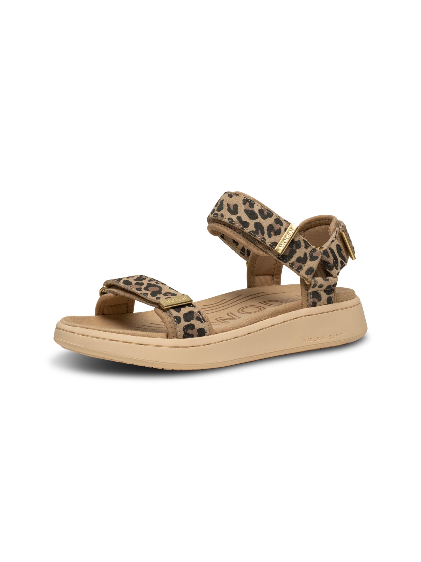 Line Sandal Suede Leopard