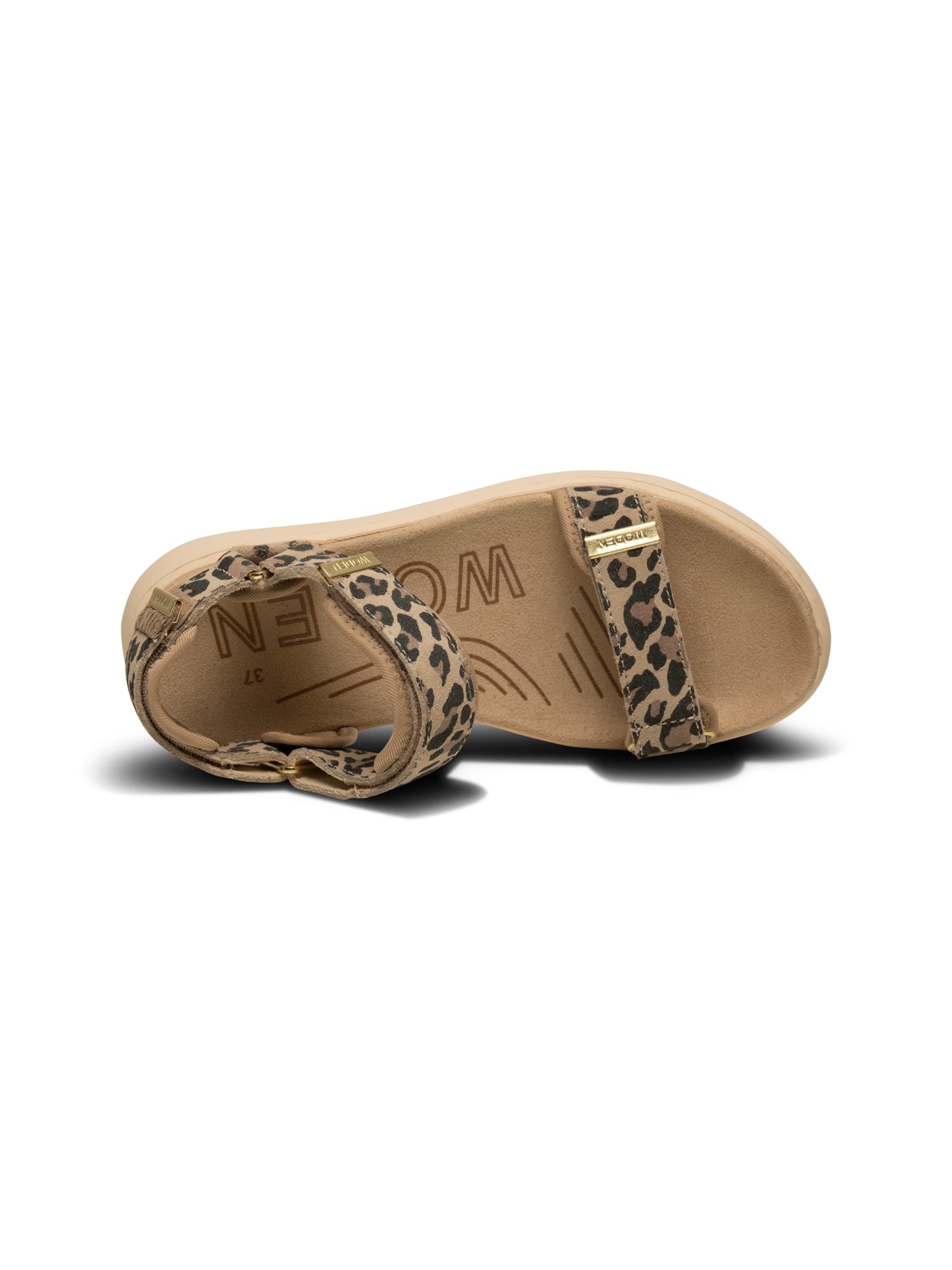 Line Sandal Suede Leopard