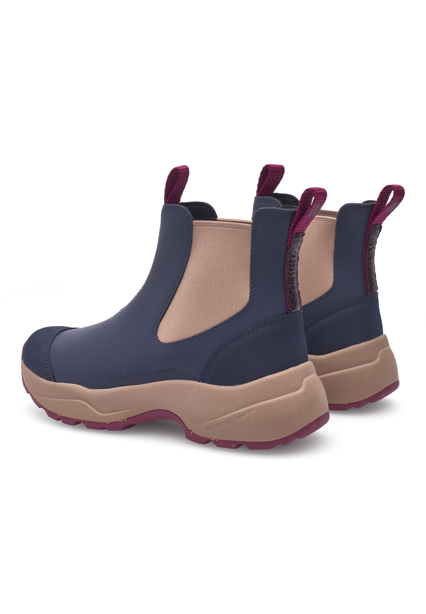 Siri Waterproof Gummistøvle (Dark Navy/Taupe)