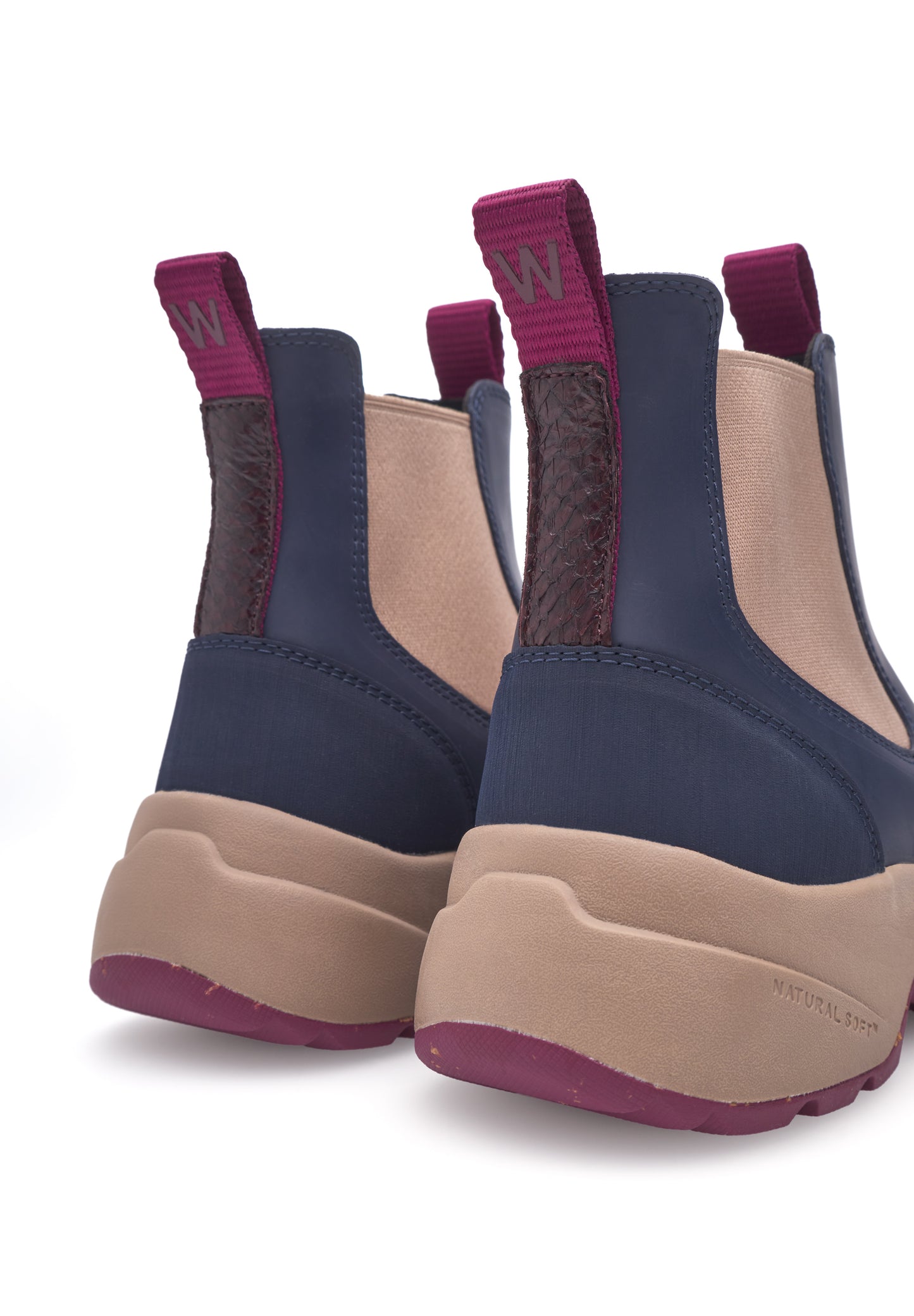 Siri Waterproof Gummistøvle (Dark Navy/Taupe)