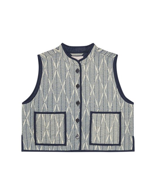 Quilted Waistcoat, Amina Ikat, Habiba