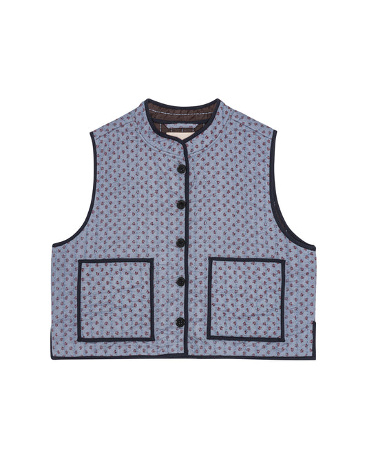 Quilted Waistcoat Astrid, Sapphire, Habiba