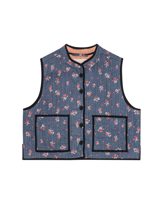 Quilted Waistcoat Rebecca, Sapphire, Habiba