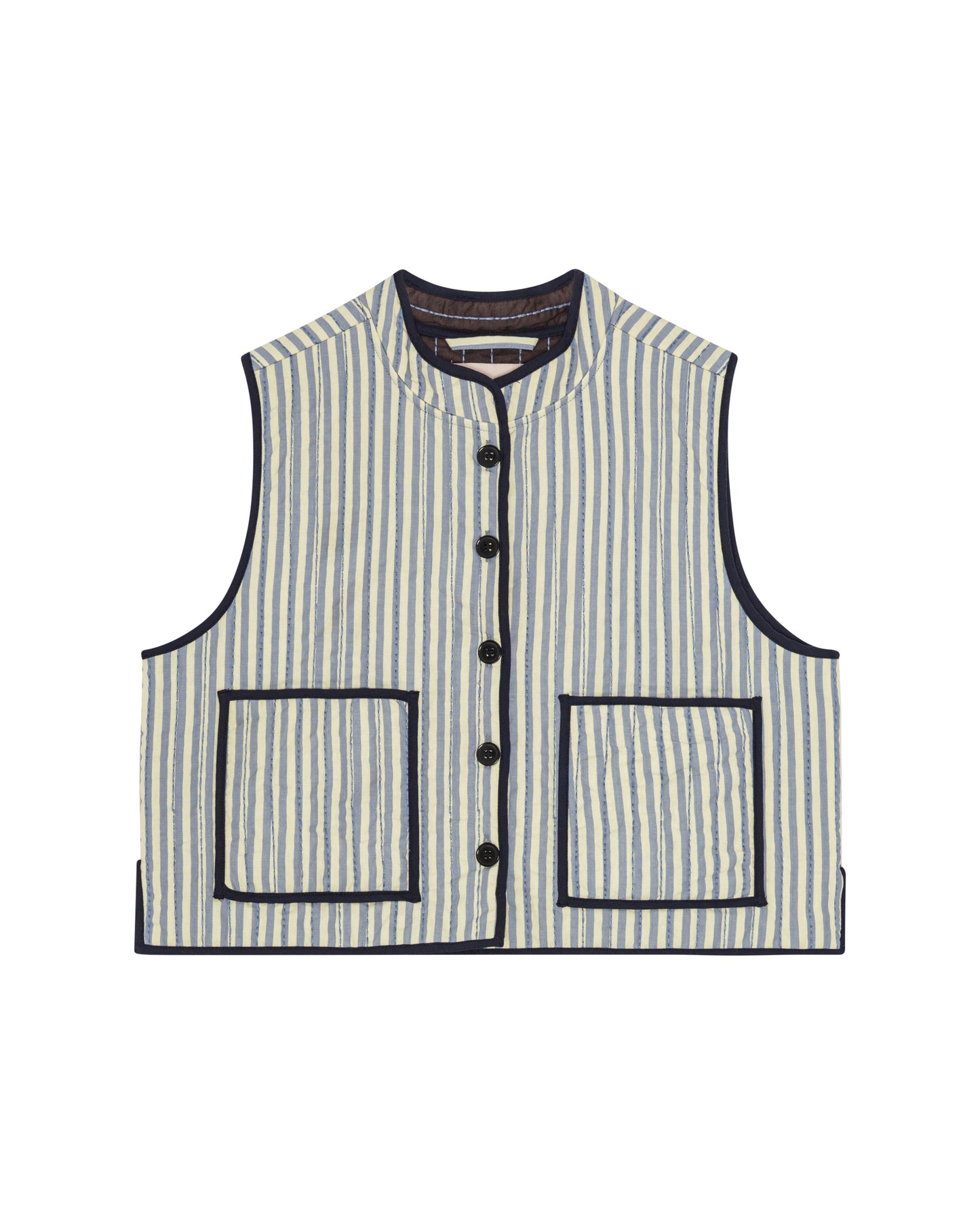 Quilted Waistcoat Mio, Sapphire, Habiba