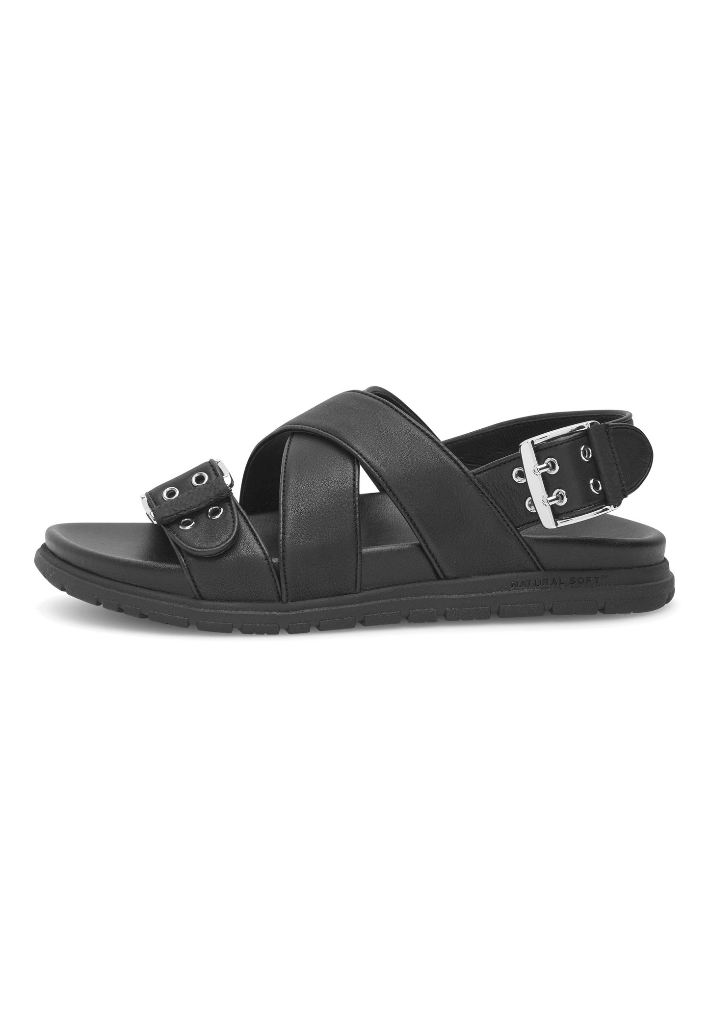 Tea Sandal, Black, Woden