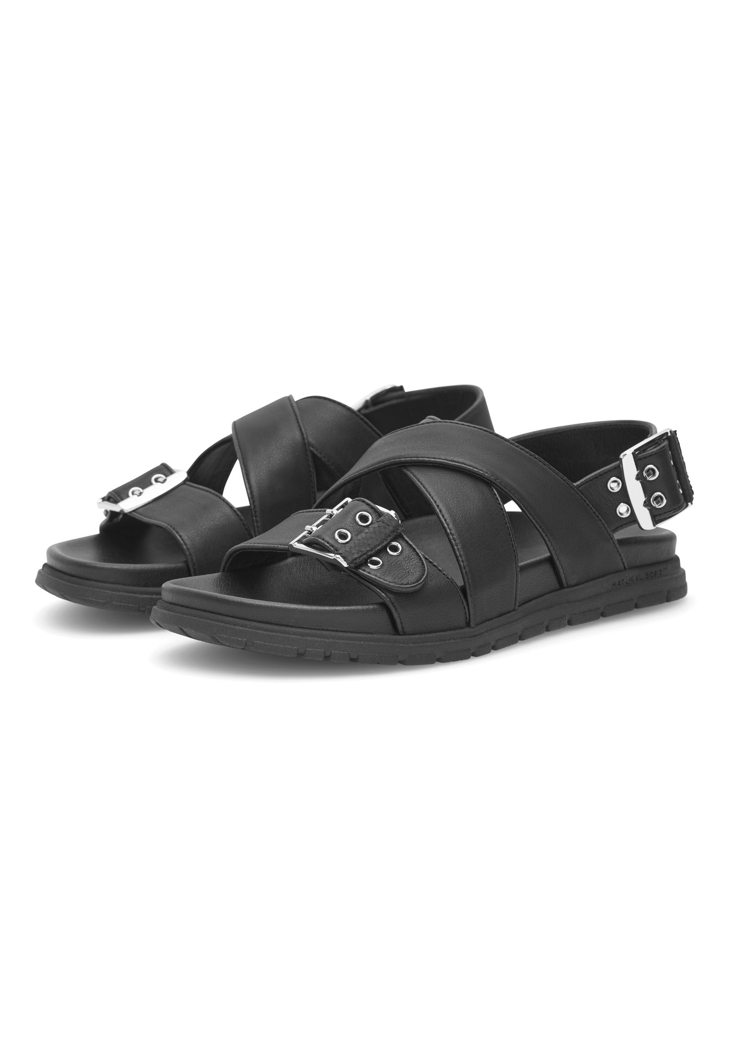 Tea Sandal, Black, Woden