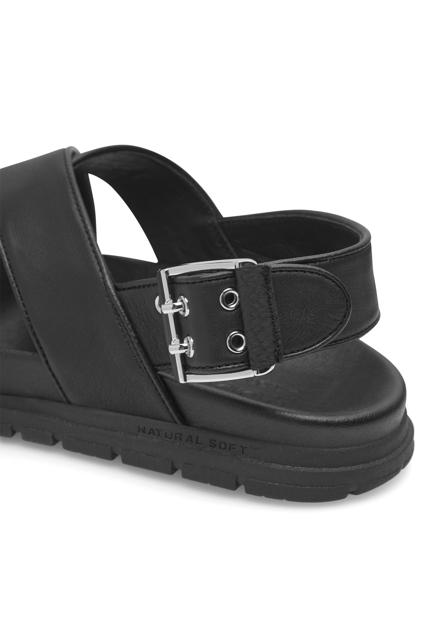 Tea Sandal, Black, Woden