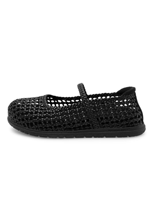 Lana Flet Ballerina, Black, Woden