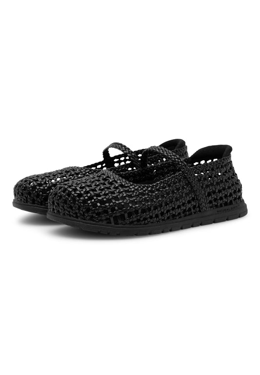 Lana Flet Ballerina, Black, Woden