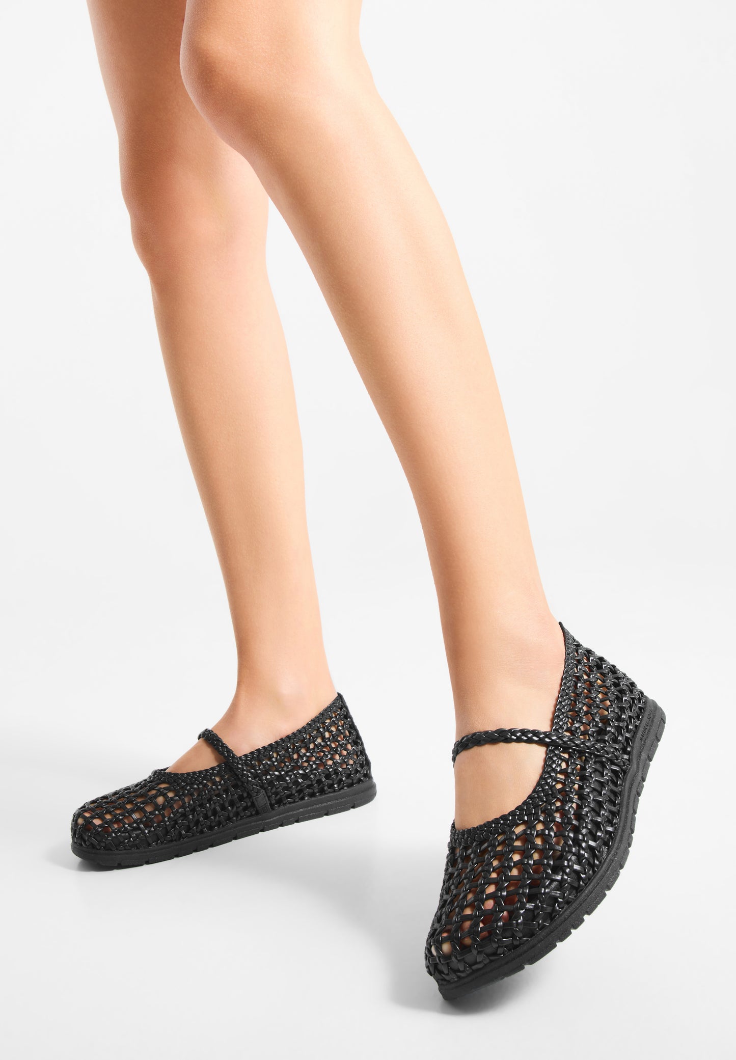 Lana Flet Ballerina, Black, Woden