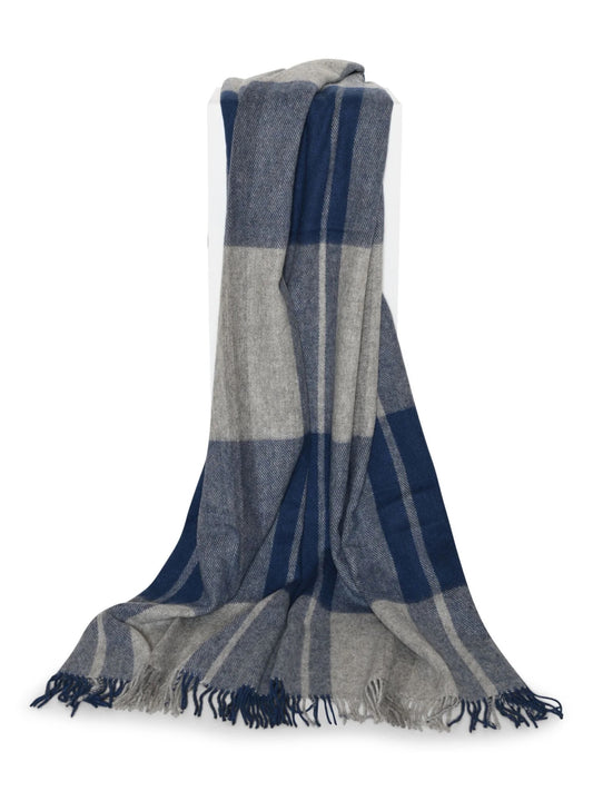 Uldplaid (blåtern) - 100% wool