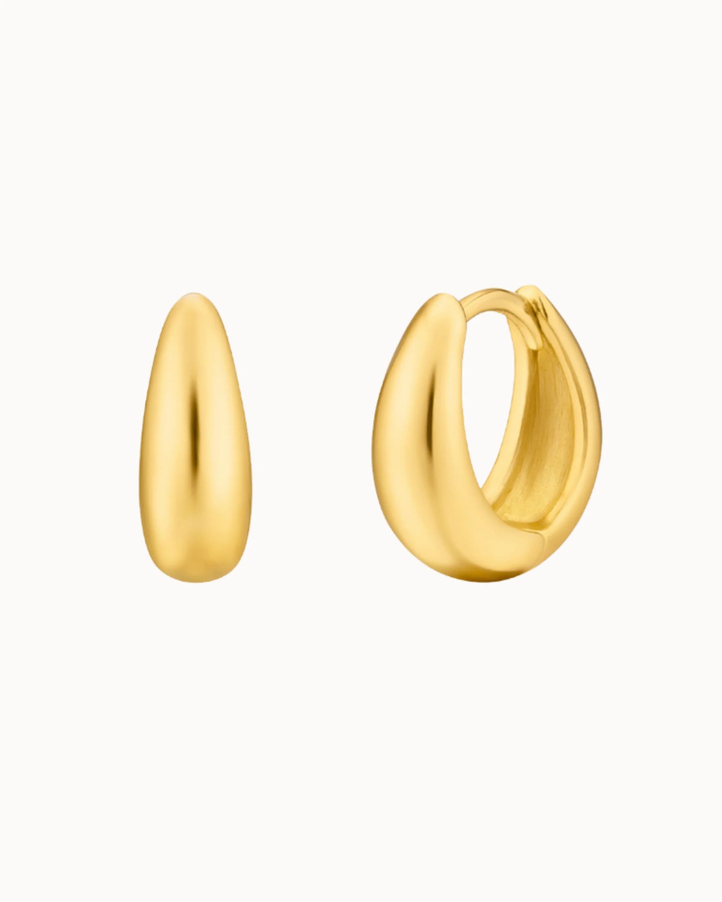 Ease Earrings L, Vandfast, Gold Plated, Nava